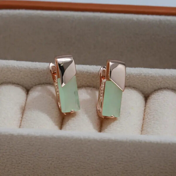 Boucles d'oreille Verte Éclat d’Olive Bijoux Paradise