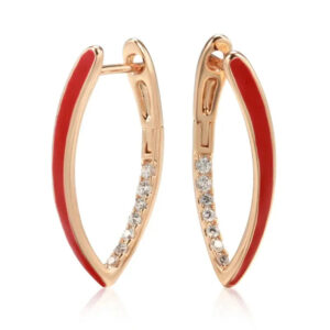 Boucles d'oreille Rouge Ardent Raffinement Bijoux Paradise