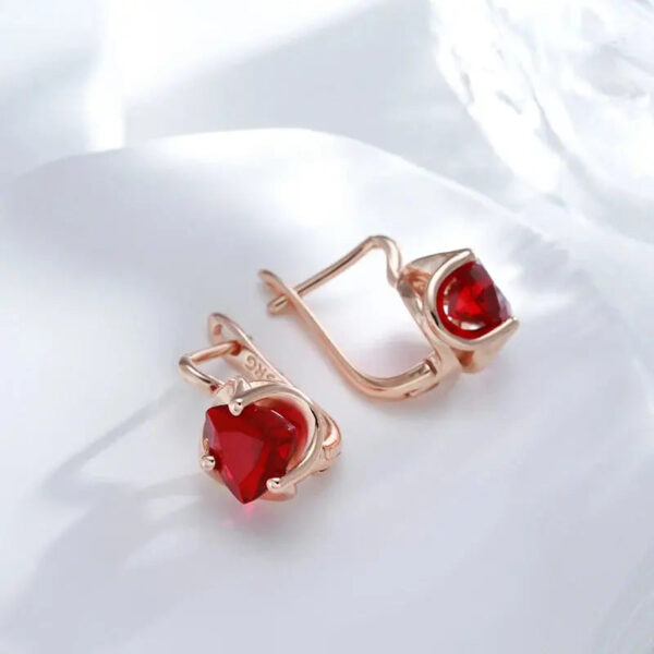 Boucles d'oreille Rouge Éclats Grenat Bijoux Paradise