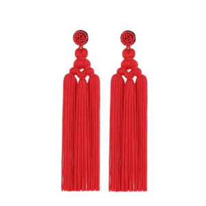 Boucles d'oreille Rouge Flamme Carmin Bijoux Paradise