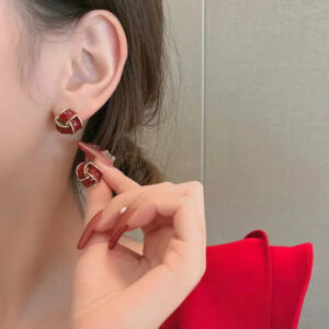 Boucles d'oreille Rouge Brise Pourpre Bijoux Paradise