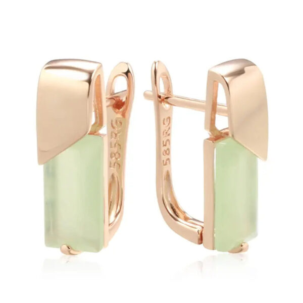 Boucles d'oreille Verte Éclat d’Olive Bijoux Paradise
