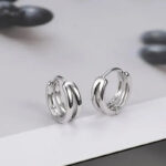 Boucles d'oreille Homme Anneau Cercle Noble Bijoux Paradise